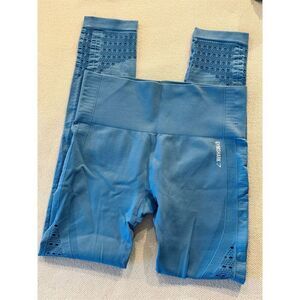 Gymshark Women's High Waisted Seamless Leggings Blue Size S